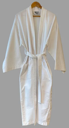 Waffle Weave Bath Robe (100% Cotton)